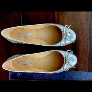 Longchamp silver ballet flats size 5/35